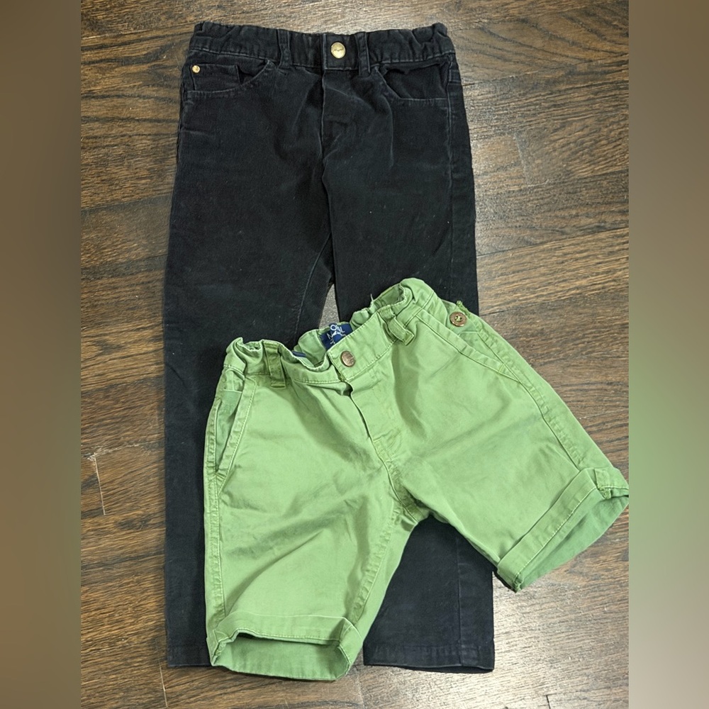 Mayoral Light Green Cotton Shorts with Button Waist